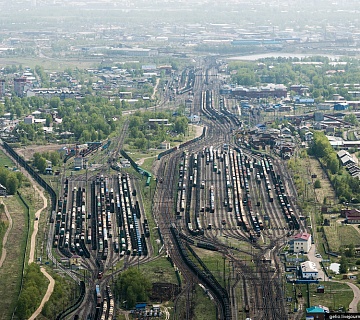 Вид на станцию Иркутск-Сортировочный. Фото: wikimapia.org