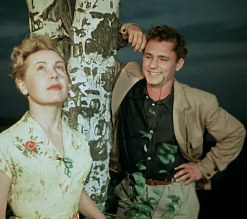 Инна Макарова и Николай Рыбников в фильме «Высота» (1957). Режиссер – А. Г. Зархи