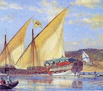 Галера «Тверь». Картина А. К. Беггрова. 1879